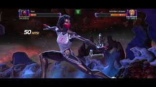 Mcoc AQ raids silk vs invisible woman max damage [upl. by Nicko67]