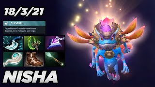 Nisha Puck Mid  Smurfing in Immortal Rank  KDA 18311  Dota 2 Gameplay [upl. by Odinevneib]