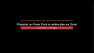 Présenter un PowerPoint en arrièreplan sur Zoom [upl. by Mignon696]