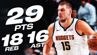 Nikola Jokić Posts MONSTER 29PT TRIPLEDOUBLE In Brooklyn  October 29 2024 [upl. by Oilut746]