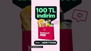 Yemeksepeti Markette Anında 100 TL İndirim💖  SEPETTE100 [upl. by Tali]