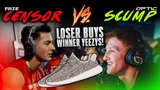 FaZe Censor vs OpTic Scump  1v1 LOSER BUYS WINNER YEEZYS [upl. by Shelden]