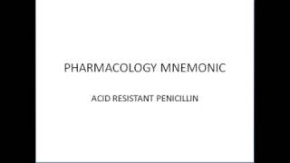 Pharmacology Made easy  ACID RESISTANT PENICILLINS [upl. by Nnalorac164]