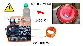 12v to 48v 50A ZVS Induction Heater for Melting Metals  1800W [upl. by Akenot]