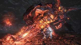 Dark Souls 3 Ringed City Demon in Pain and Demon from Below Boss Fight 4K 60fps [upl. by Edac]