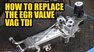 How to replace the EGR valve on a VAG 12  14  15  16 TDI VW AUDI SKODA SEAT [upl. by Dihsar373]