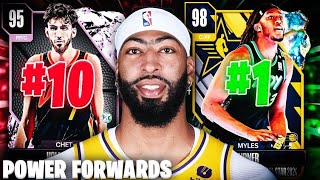 RANKING THE TOP 10 BEST POWER FORWARDS IN NBA 2K24 MyTEAM [upl. by Annawyt]