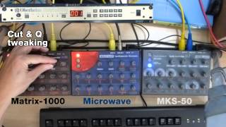 082014  Synth Controller RealtimeTweaking ft Microwave Matrix1000 and MKS50 [upl. by Goren]