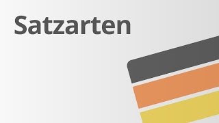 Deutsch Satzarten  Deutsch  Grammatik und Rechtschreibung [upl. by Akcir328]