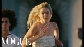 Gigi Hadid Is Off to the Races VogueWorld Paris [upl. by Corine]