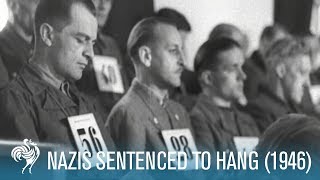 58 Nazis Sentenced To Hang Dachau Trials 1946  British Pathé [upl. by Isnyl]