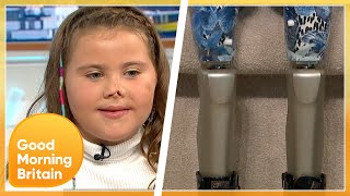 Youngest Person In The World To Use Prosthetic Legs Inspires Us All  Good Morning Britain [upl. by Einahpetse708]