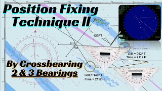 Position Fixing Technique II By Crossbearing  Two amp Three Bearings [upl. by Auliffe]