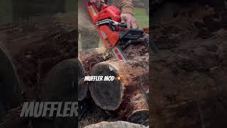 Torque added  Husqvarna 545 muffler mod  success chainsawaddict chainsaws tree firewood [upl. by Anoit665]