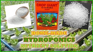 HOMEMADE HYDROPONICS NUTRIENT SOLUTIONMAS MURA AT MADALING GAWIN [upl. by Cointon466]