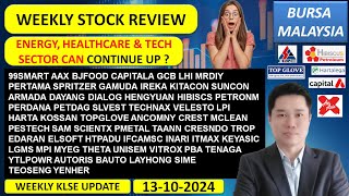 Weekly KLSE BURSA Review  13102024 💥ENERGY HEALTHCARE amp TECH SECTOR CAN CONTINUE UP 💥AAX HARTA [upl. by Nagyam]