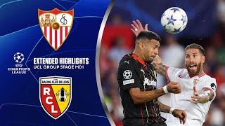 Sevilla vs Lens Extended Highlights  UCL Group Stage MD 1  CBS Sports Golazo [upl. by Lyj]