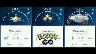 Shiny Magnemite evolution into Magneton and Magnezone in Pokemon GO  Trainer Ari [upl. by Undine]