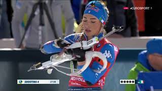 Biathlon Dorothea Wierer fastest schoot 2020 [upl. by Ennagem]