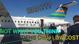 TRIP REPORT  Flying Swedens Low cost Airline  Stockholm to Gothenburg  Braathens Atr 72600 [upl. by Nylorahs]