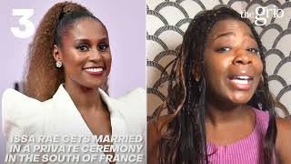 Issa Rae Gets Married In Top Secret Wedding  Grio Top 3 [upl. by Kristof]