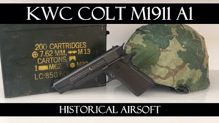 100th Anniversary Airsoft KWC Colt M1911A1 review [upl. by Krissie]