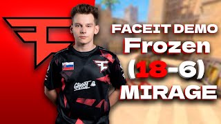 CS2 POV FAZE Frozen 186 wkarriganneorain vs FACEIT mirage FACEIT DEMO [upl. by Ayekal]