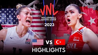 LEGENDARY MATCH  USA vs TURKIYE  Womens VNL 2023 [upl. by Weinberg833]