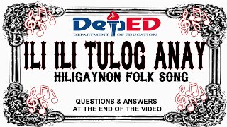 ILI  ILI TULOG ANAY  HILGAYNON FOLK SONG MUSICAL SCORE TIME SIGNATURE NOTES WITH INSTRUMENTAL [upl. by Asek]