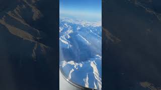 Glaciers of the Caucasus Mountains from the airplane window shorts [upl. by Emmi]