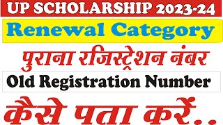 स्कॉलरशिप का रजिस्ट्रेशन नंबर कैसे पता करें up scholarship registration number kaise pata karen [upl. by Nongim]