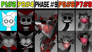 Phase 1 VS Phase 2 VS Phase 3 VS Phase 4 VS Phases 59 in Incredibox Sprunki [upl. by Reiter]