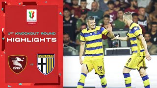 Salernitana 02 Parma  Goals and Highlights 1st Knockout Round  Coppa Italia Frecciarossa 202223 [upl. by Aleacim]