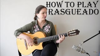 How to play rasgueado flamenco guitar lesson [upl. by Elleirda]