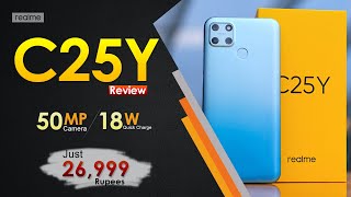 Realme C25Y Review  50MP Triple Camera  18W Quick Charge  Know More Interesting Features amp Specs [upl. by Ahsote]