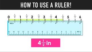 HOW TO USE A RULER TO MEASURE INCHES [upl. by Suoivatra900]