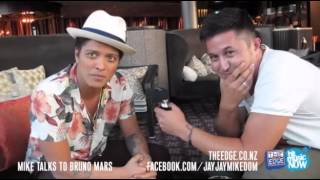 20130410 Bruno Mars talks to Mike  The Edge New Zealand [upl. by Raddie]