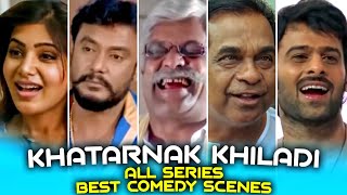 Khatarnak Khiladi All Series Best Comedy Scenes  Brahmanandam Prabhas Darshan [upl. by Anairol]