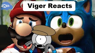 Viger Reacts to SMG4s quotIf Mario was in the Sonic Moviequot [upl. by Beutler526]