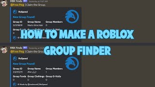 Patched HOW TO MAKE A ROBLOX GROUP FINDER Rospeed [upl. by Adnirolc49]