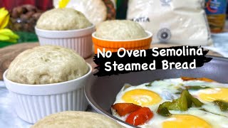 Lets make bread with no oven using Semolina  Semovita steamed Bread [upl. by Aicnorev724]