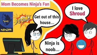 When a Gamers mom becomes the biggest fan of Ninja  Fortnite Craze [upl. by Aninay269]