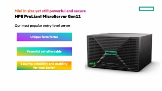 New HPE ProLiant MicroServer Gen11  Chalk Talk [upl. by Yllil]