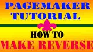 DTP TUTORIAL HOW TO MAKE REVERSE IN PAGEMAKER [upl. by Aronos]