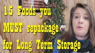 15 Foods you MUST repackage for Long Term Storage  Prepper Pantry [upl. by Cousin]