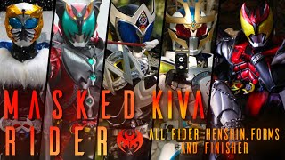 KAMEN RIDER KIVA「ALL RIDER HENSHIN FORMS AND FINISHER」 [upl. by Yanal860]