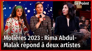 Molières 2023  Rima AbdulMalak répond à deux artistes de la CGT [upl. by Aehr]