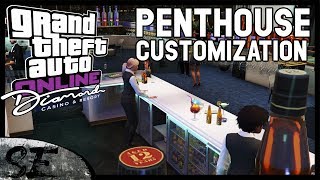 Diamond Casino and Resort DLC  Penthouse customization guide and tour GTA Online [upl. by Cartan]