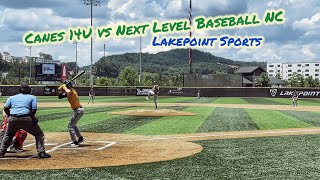 Canes Indiana 14U vs Next Level Baseball NC 14U at Lakepoint 70724 baseball [upl. by Elfrieda]