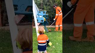 Weed Wacker Video for Toddlers  Grass cutting lawn mower yardwork tool  min min playtime forkids [upl. by Goodhen]